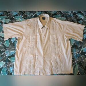 Tropicool Cuban Traditional Cigar Button Down Shirt Lightweight Sage Green